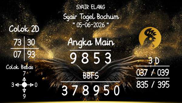 SYAIR ELANG - Syair Togel Bochum