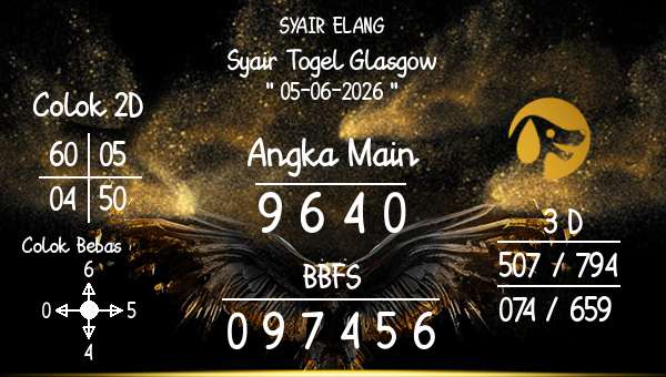 SYAIR ELANG - Syair Togel Glasgow