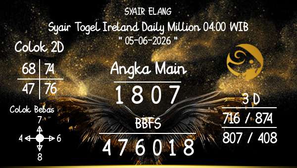 SYAIR ELANG - Syair Togel Ireland Daily Million 04:00 WIB