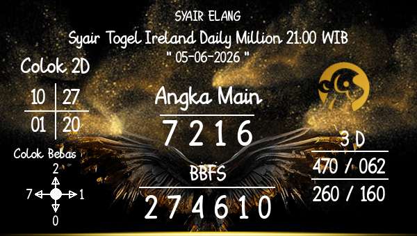 SYAIR ELANG - Syair Togel Ireland Daily Million 21:00 WIB