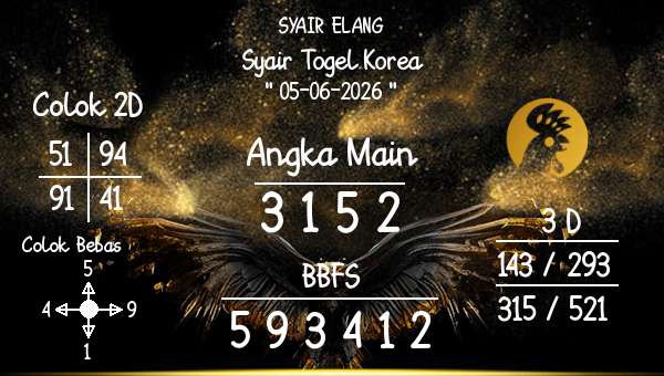 SYAIR ELANG - Syair Togel Korea