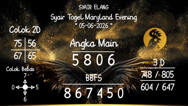 SYAIR ELANG - Syair Togel Maryland Evening