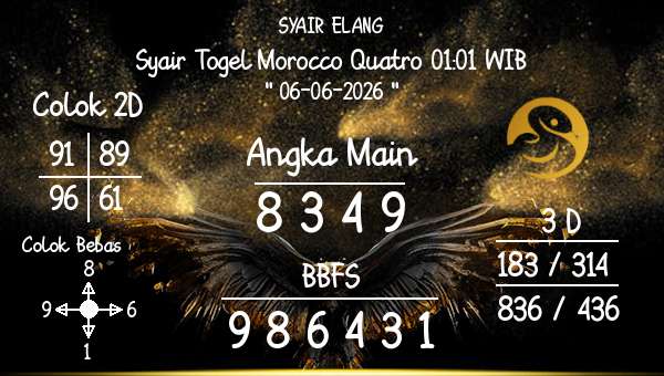 SYAIR ELANG - Syair Togel Morocco Quatro 01:01 WIB
