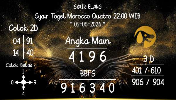 SYAIR ELANG - Syair Togel Morocco Quatro 22:00 WIB