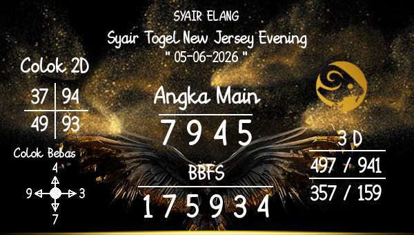 SYAIR ELANG - Syair Togel New Jersey Evening