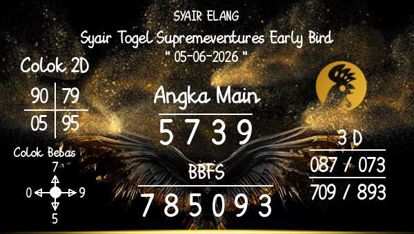 SYAIR ELANG - Syair Togel Supremeventures Early Bird