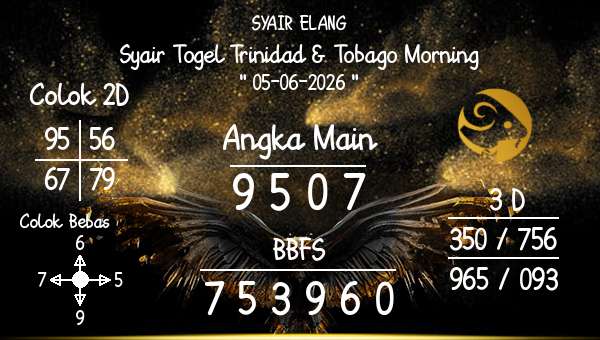 SYAIR ELANG - Syair Togel Trinidad & Tobago Morning