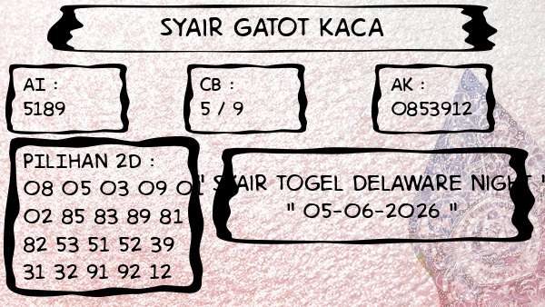 Syair Gatot Kaca - Syair Togel Delaware Night
