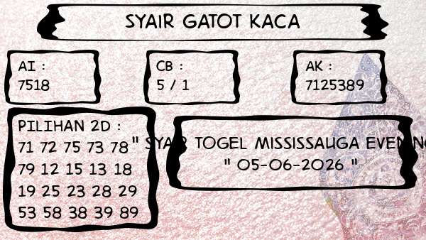 Syair Gatot Kaca - Syair Togel Mississauga Evening