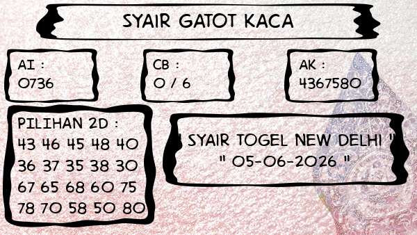 Syair Gatot Kaca - Syair Togel New Delhi