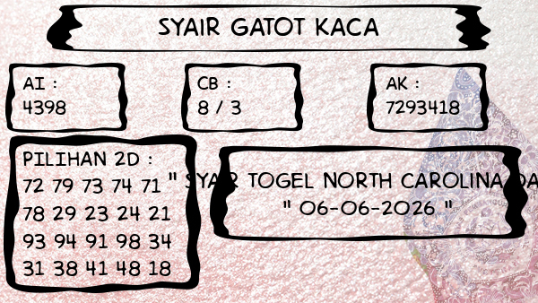 Syair Gatot Kaca - Syair Togel North Carolina Day