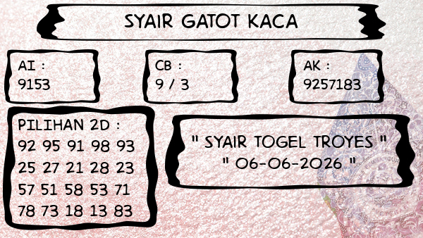 Syair Gatot Kaca - Syair Togel Troyes