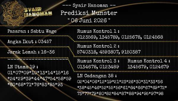 --- Syair Hanoman -- - Prediksi Munster