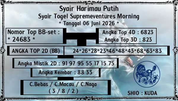 Syair Harimau Putih - Syair Togel Supremeventures Morning