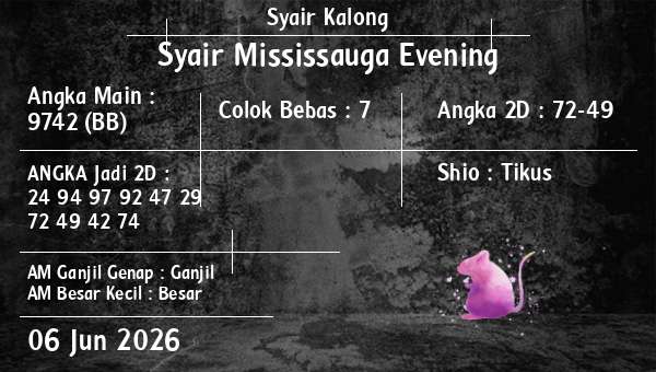 Syair Kalong - Syair Mississauga Evening