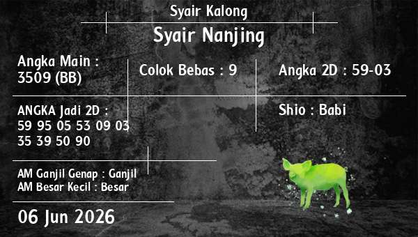 Syair Kalong - Syair Nanjing