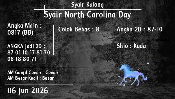 Syair Kalong - Syair North Carolina Day