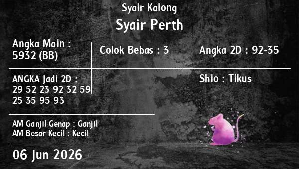 Syair Kalong - Syair Perth