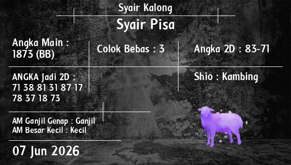 Syair Kalong - Syair Pisa