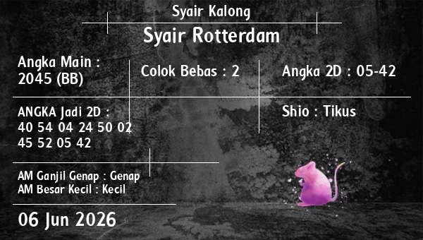 Syair Kalong - Syair Rotterdam