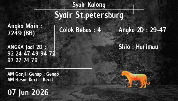 Syair Kalong - Syair St.petersburg