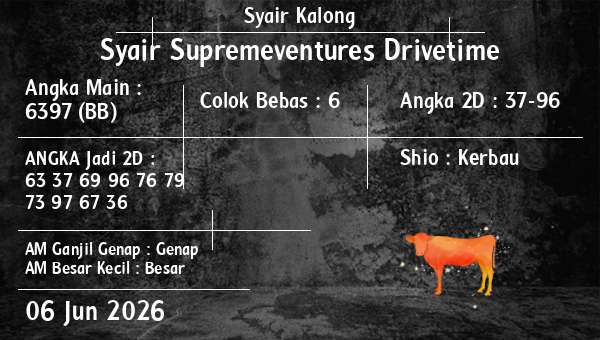 Syair Kalong - Syair Supremeventures Drivetime