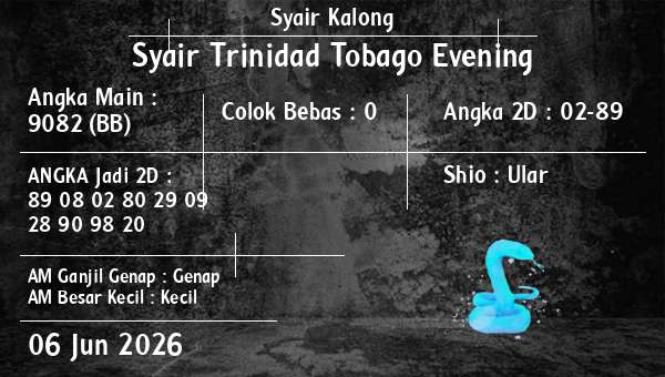 Syair Kalong - Syair Trinidad Tobago Evening