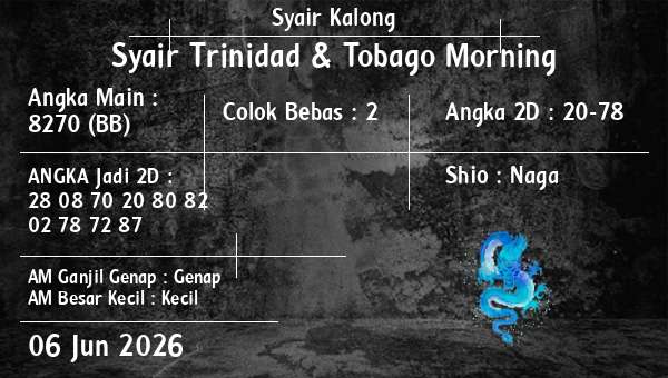 Syair Kalong - Syair Trinidad & Tobago Morning