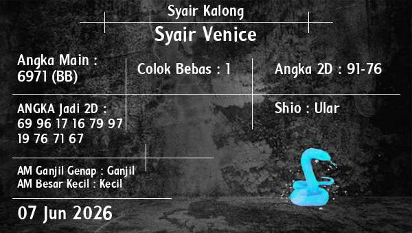 Syair Kalong - Syair Venice