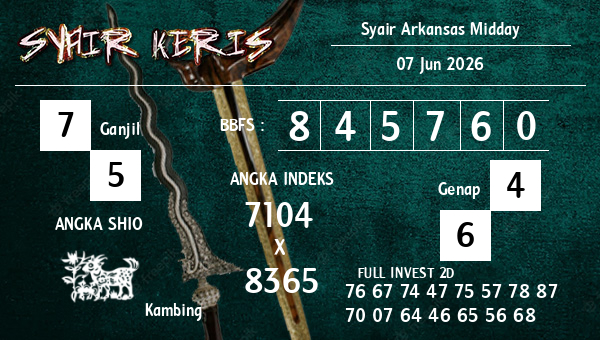  - Syair Arkansas Midday