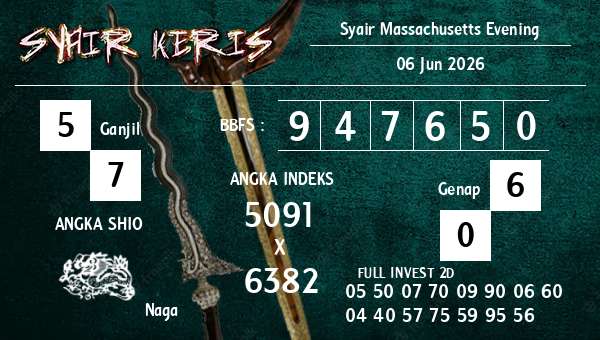  - Syair Massachusetts Evening