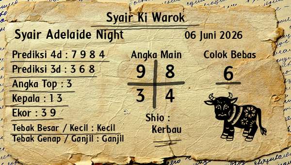 Syair Ki Warok - Syair Adelaide Night