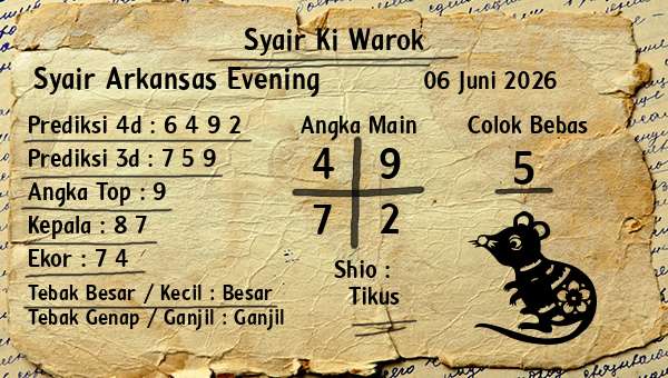 Syair Ki Warok - Syair Arkansas Evening