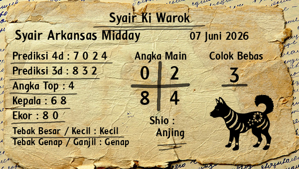 Syair Ki Warok - Syair Arkansas Midday