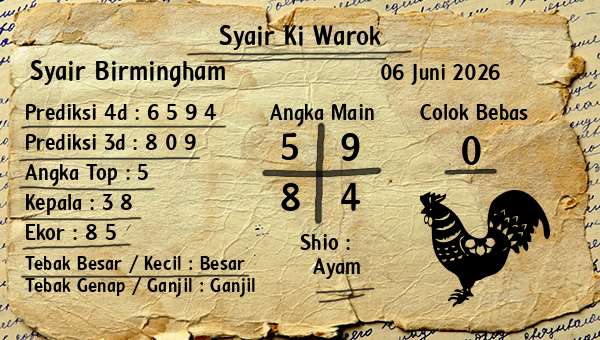 Syair Ki Warok - Syair Birmingham