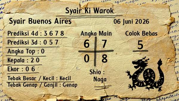 Syair Ki Warok - Syair Buenos Aires