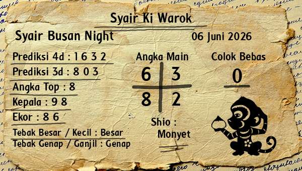 Syair Ki Warok - Syair Busan Night