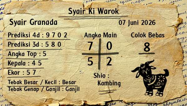 Syair Ki Warok - Syair Granada