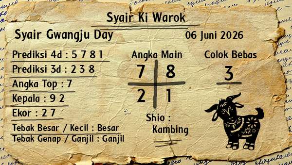 Syair Ki Warok - Syair Gwangju Day