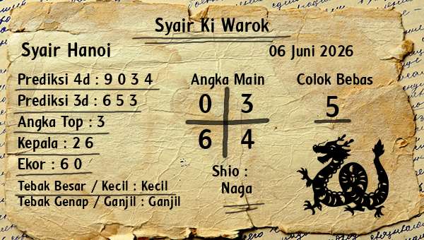 Syair Ki Warok - Syair Hanoi