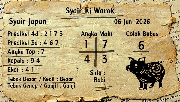 Syair Ki Warok - Syair Japan