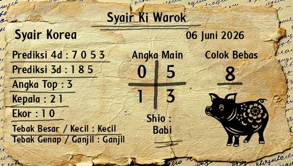 Syair Ki Warok - Syair Korea