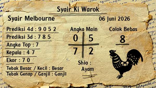 Syair Ki Warok - Syair Melbourne