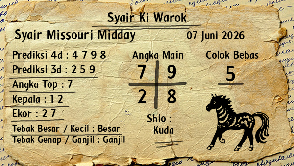 Syair Ki Warok - Syair Missouri Midday
