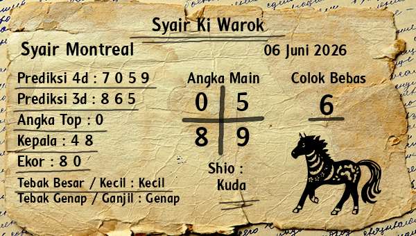 Syair Ki Warok - Syair Montreal