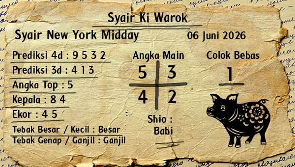 Syair Ki Warok - Syair New York Midday