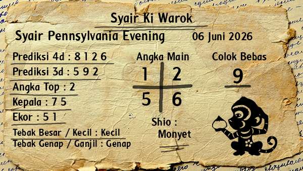 Syair Ki Warok - Syair Pennsylvania Evening