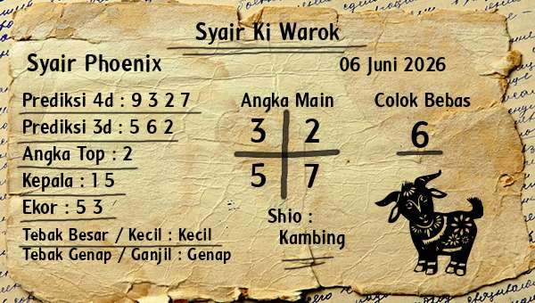 Syair Ki Warok - Syair Phoenix