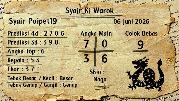 Syair Ki Warok - Syair Poipet19