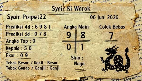 Syair Ki Warok - Syair Poipet22